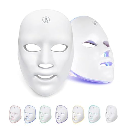 🌟 LED Face &amp; Neck Mask – 7 Color Light Therapy