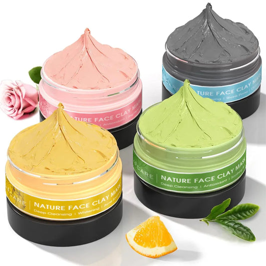 4-in-1 Natural Clay Face Mask Set (320g)
